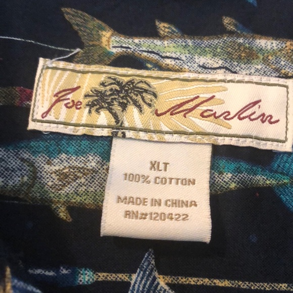 NWT Joe Marlin Fish Themed Shirt - Picture 2 of 4